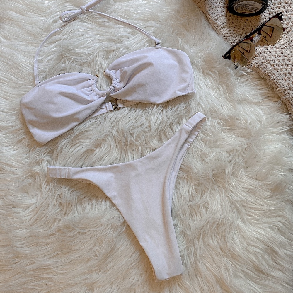 White Bikini Set Strapless